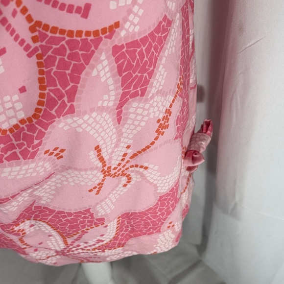 Lilly Pulitzer Pink and Orange Patterned Dress Size 10 - Picture 10 of 10